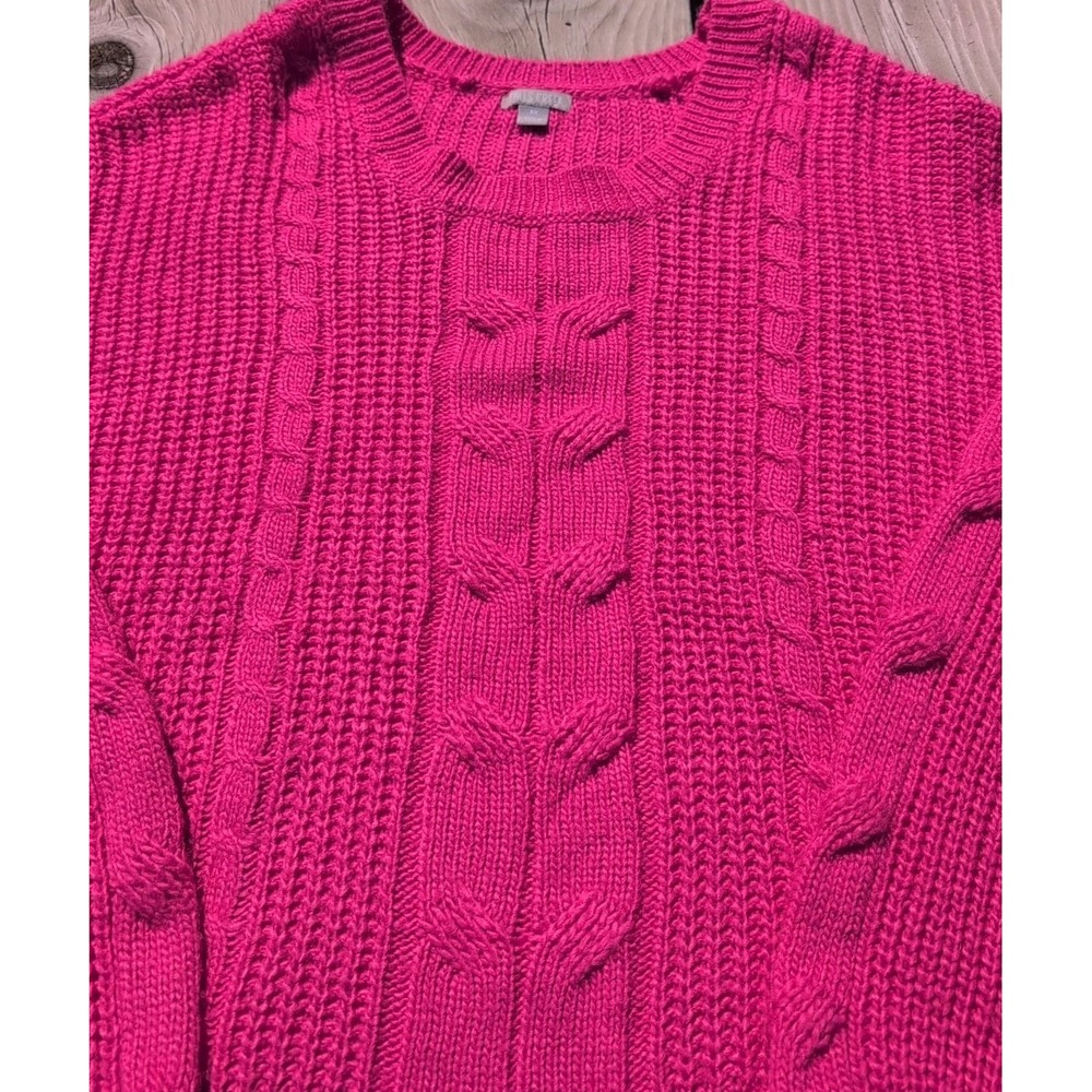 Falls Creek Hot Pink Pullover Long Balloon Sleeve Sweater plus Size 3X